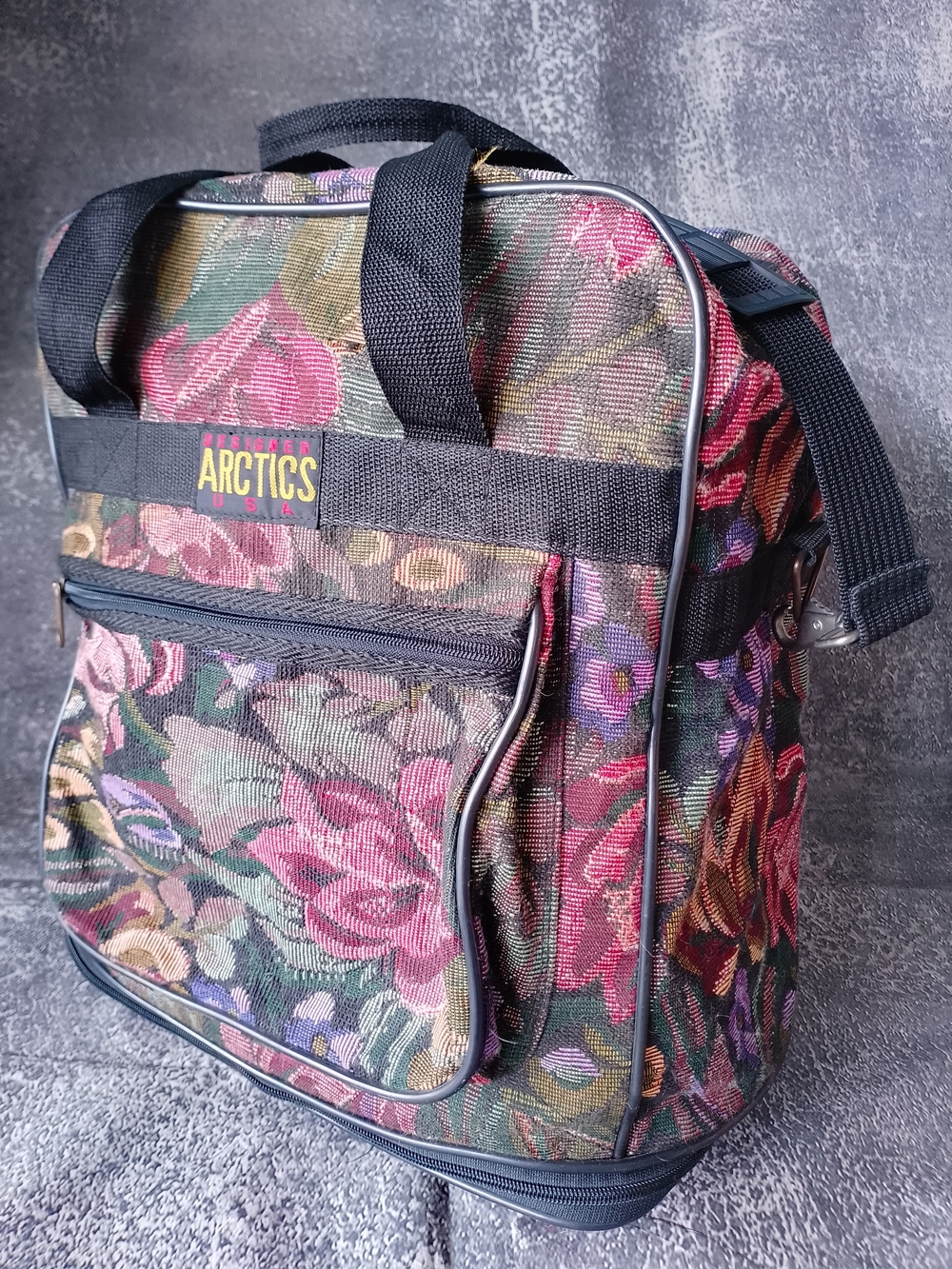 Vintage ARCTICS USA Floral Tote Travel Bag - Expandable - Picture 6 of 16